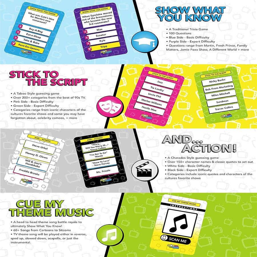 90s TV show: Trivial Pursuit card game