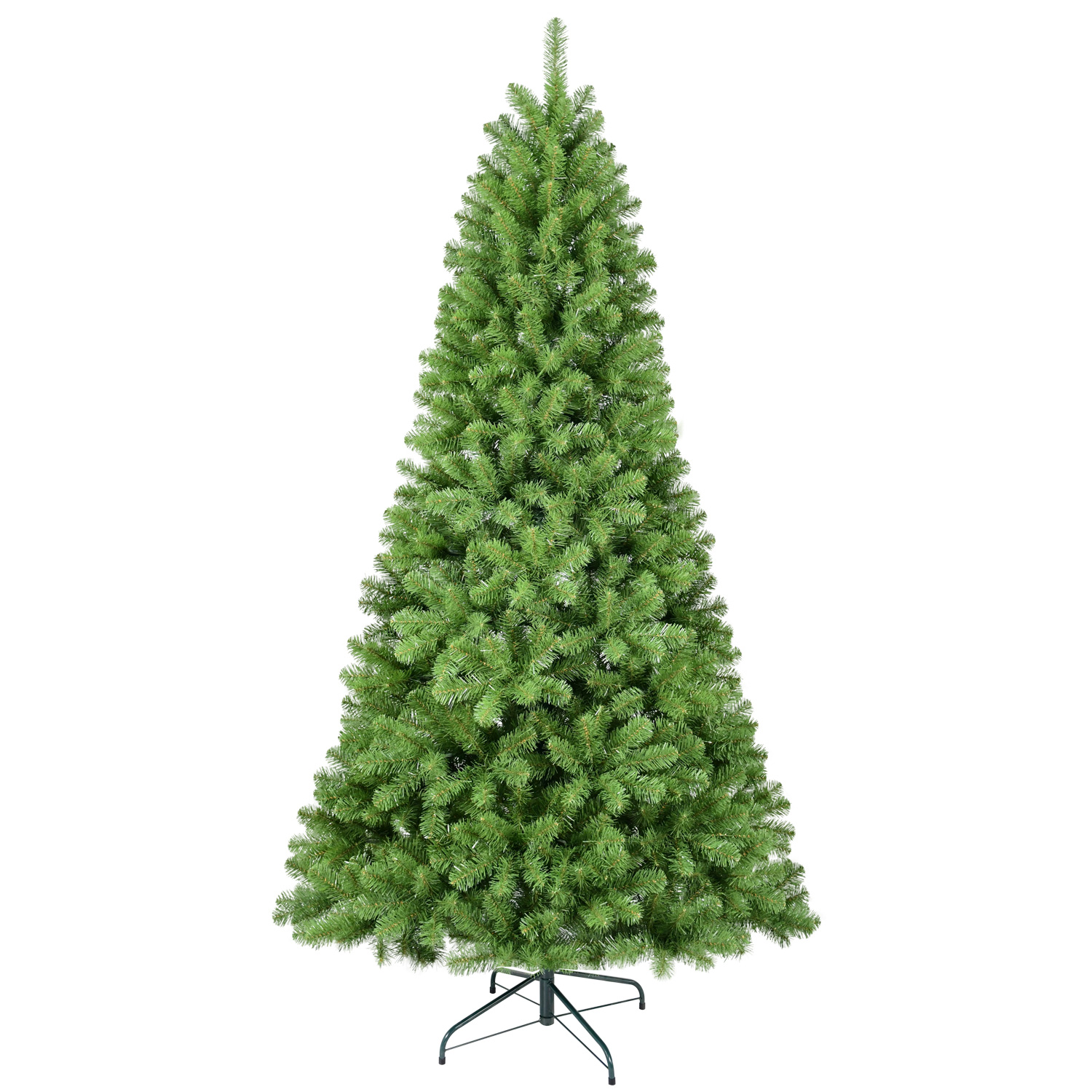 Green 6-9-Ft Luxury Flame-Retardant PVC Christmas Tree, Easy Plug System, Premium Stand & Storage Bag for Indoor Holiday Decorating