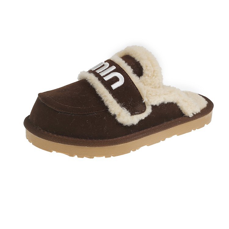 free Shipping Flat bottomed casual versatile headband with plush cotton shoes lightweight thick cotton winter women outdoor wearing woolen mop new