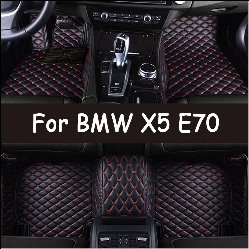 For BMW X5 E70 5 Seat 2007 to 2013 Car Floor Mats Panel Footpads Carpets Cover Foot Pad Stickers Auto Accessories