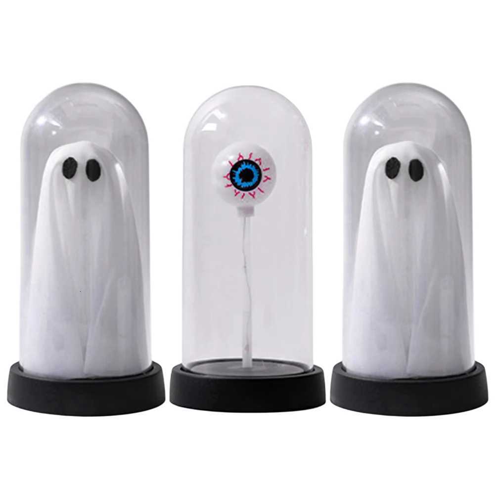 Halloween Ghost Decor Light Battery Operated Novelty Ghost Tabletop Lamp Warm Light Up Ghost Ornament Lamp for Home Decor XJ250804
