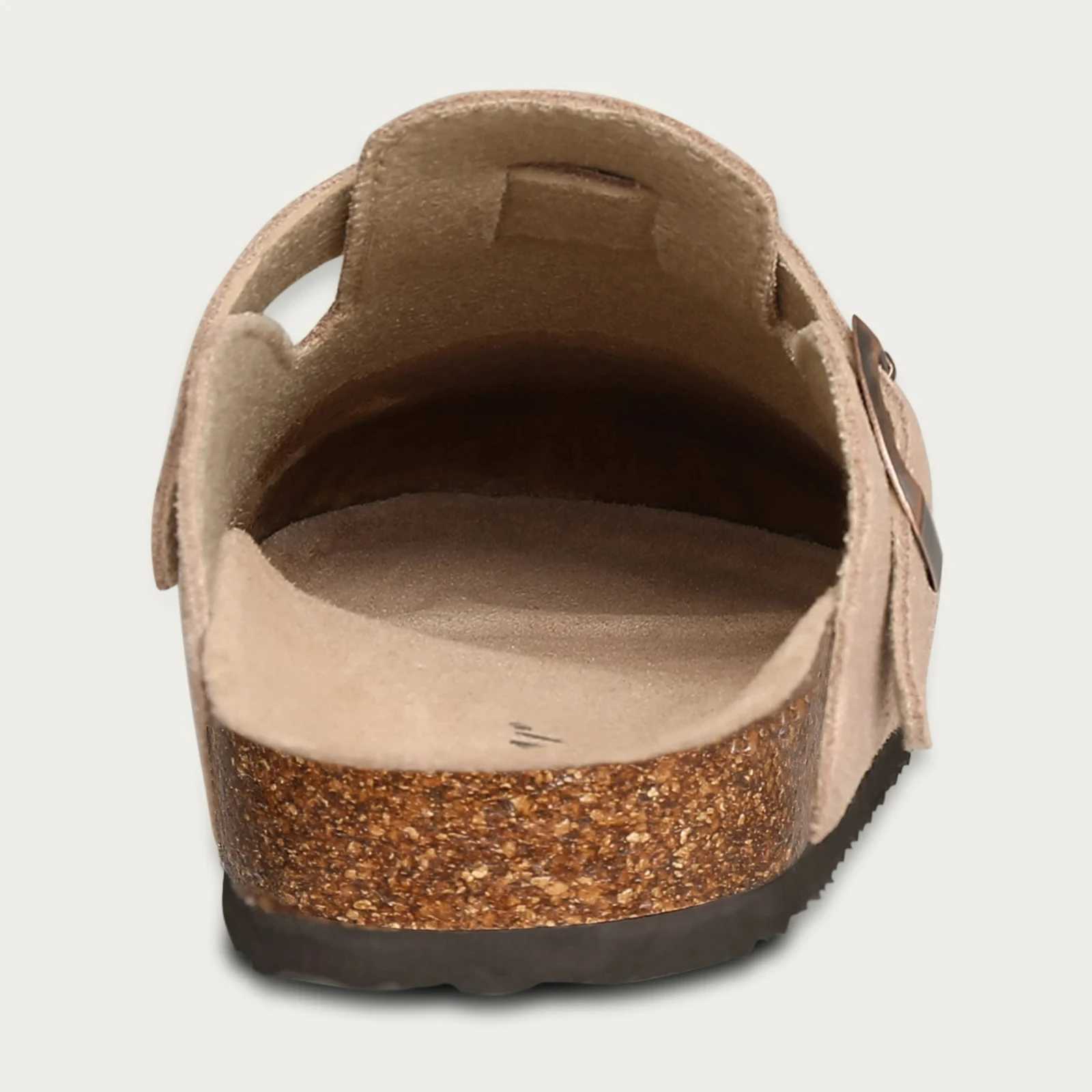 Crestar Cork Suede Mules Slippers for Women Fashion Men Clogs Shoes Classic Cork Anti-Slip Outdoor Slippers with Arch Support W250805