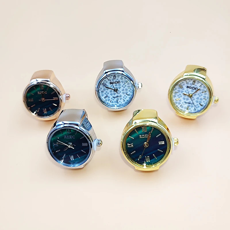 Selling Finger Watch Ring Creative Movement Fashion Accessories Vintage Alloy Shell Quartz Watch Men Jewelry Women Gift 250805