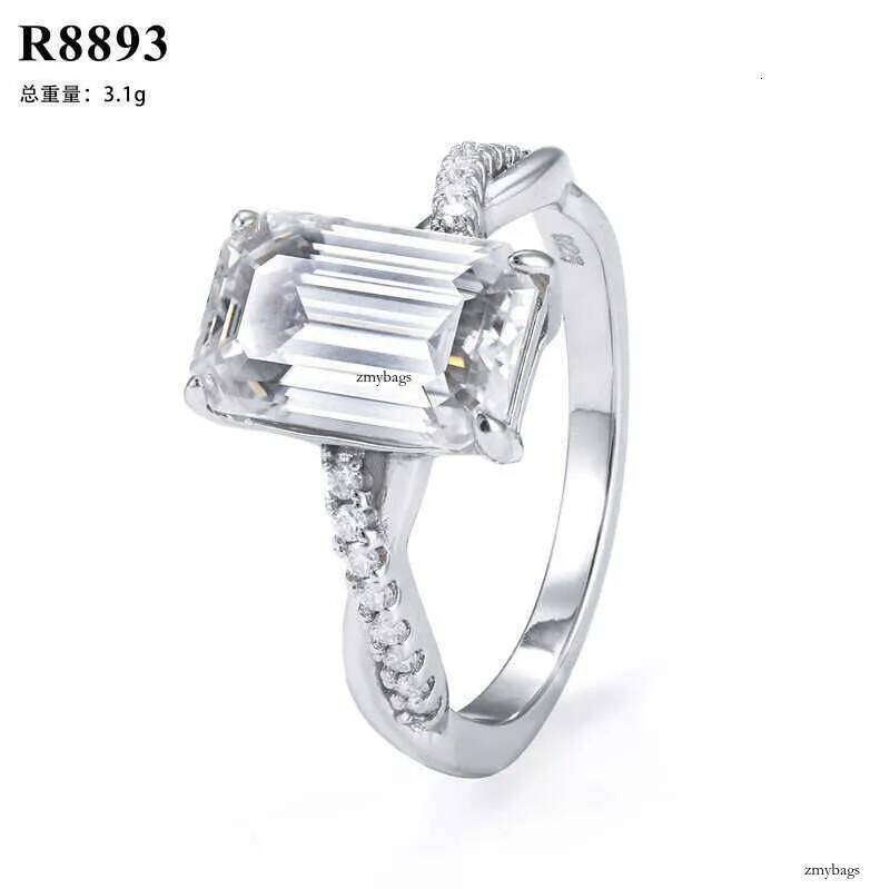 Emerald Cherokee 4-carat Sier High end Girls Ring Suitable for Proposal and Marriage with GRA