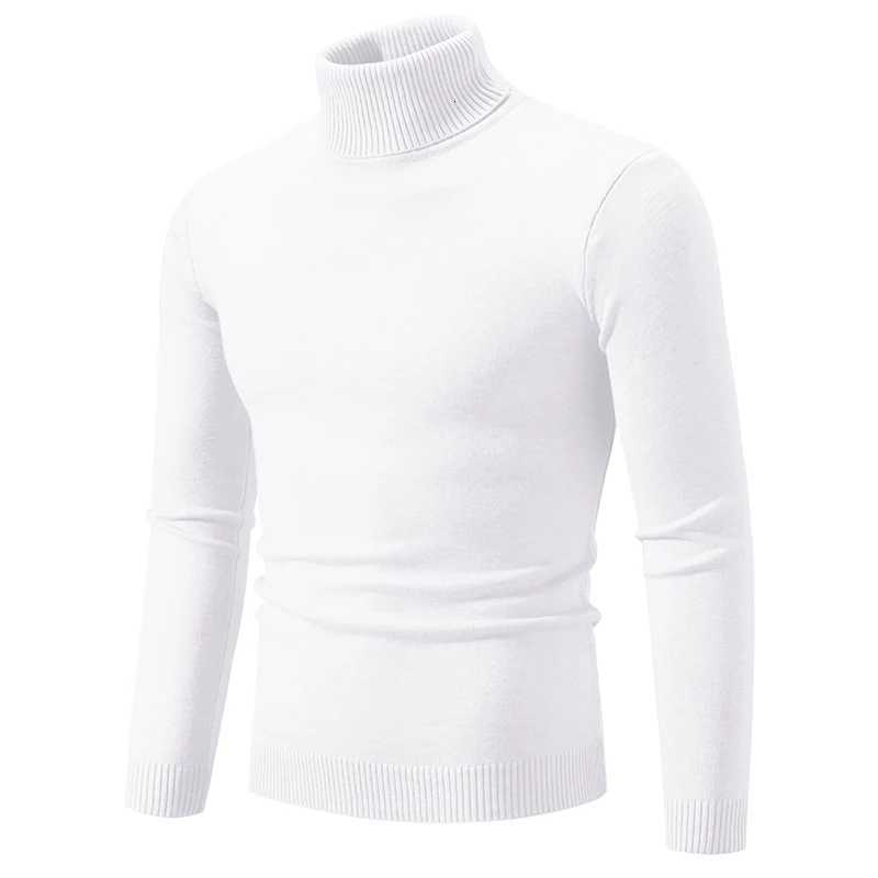 New Winter Turtleneck Thick Mens Sweaters Casual Turtle Neck Solid Color Quality Warm Slim Turtleneck Sweaters Pullover Men XJ250805