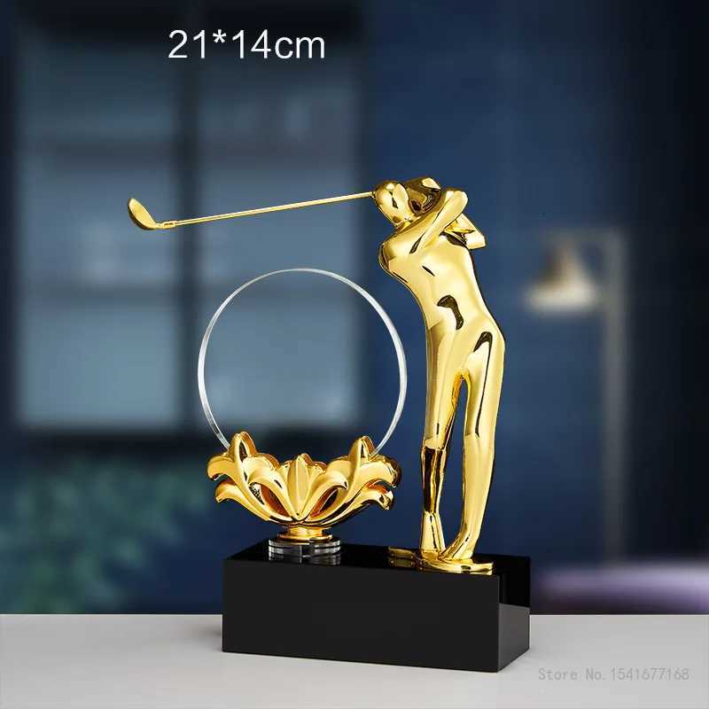 Customized High-end Golf Crystal Trophy Souvenir Home Decoration Creative Metal Commemorative Total Net Rod One Hole Award 1 Piece Y250725