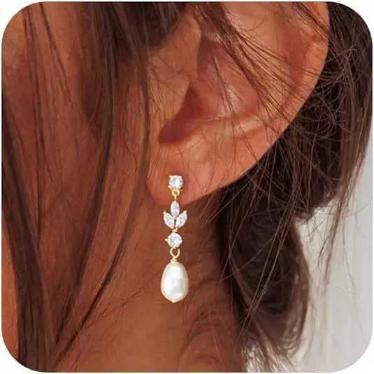 Business Gorgeous Imitation Pearl Ear Studs Sweet Romantic Style Earrings Banquet Anniversary Earrings Female Y250804