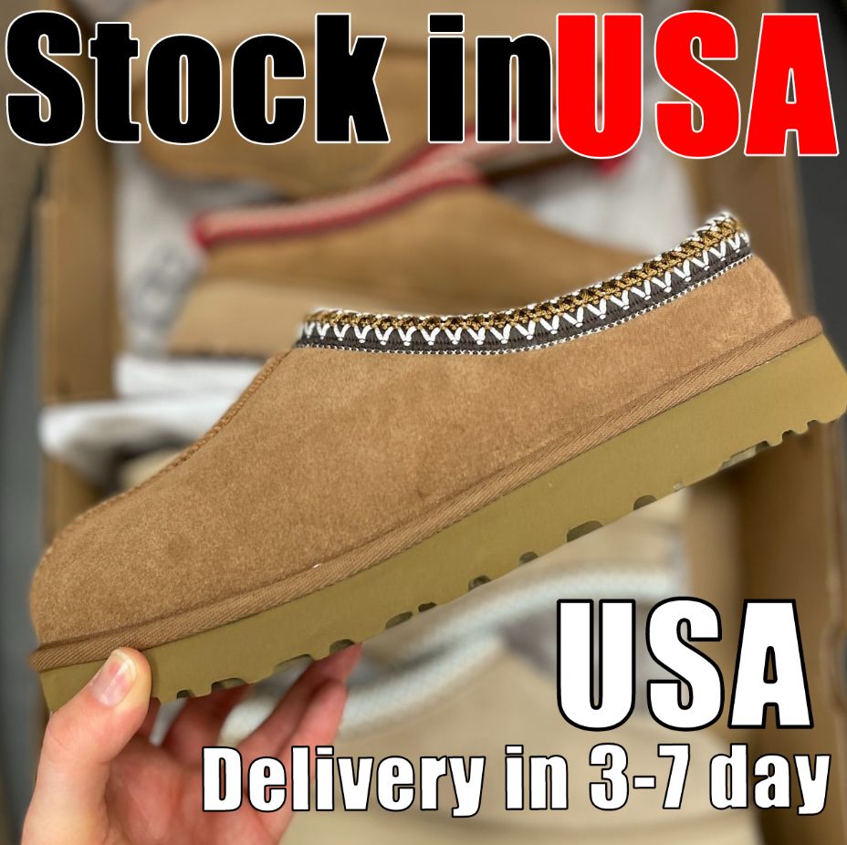 Tasman Slippers Women Tazz shoes Designer Snow Boot Winter Sheepskin Boots Ladie Platform Fur Slippers Womens Classic Ultra Mini Suede Wool Ankle Booties