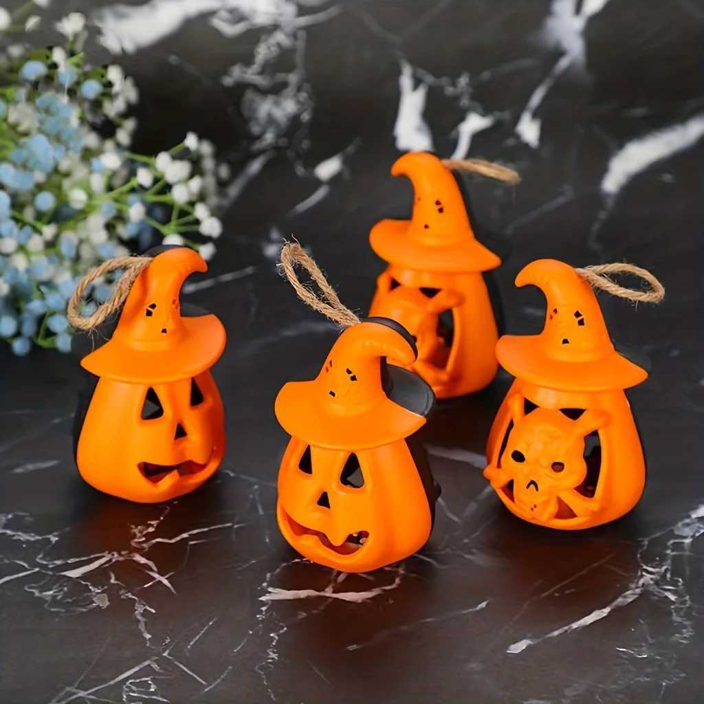 Double Side Pumpkin Skull Night Light Lamp Changing LED Nightlight Room Decor Table Desk Lamps Halloween Gifts for Kids Boys XJ250804