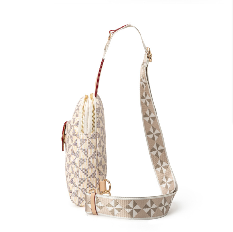 Free shipping trendy brand high-end crossbody bag, fashionable chest bag, versatile single-shoulder backpack for both men and women, printed cycling b