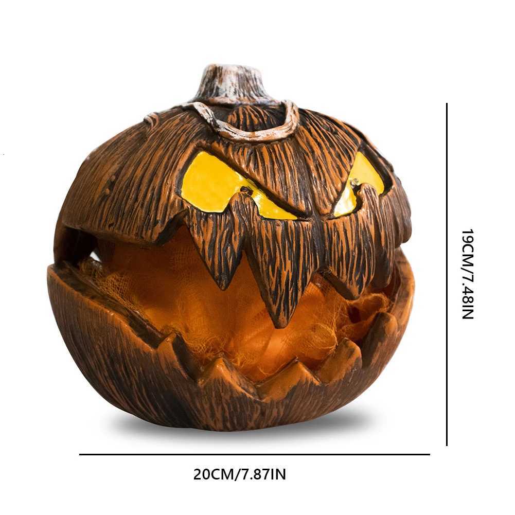 100pcs Halloween Decorations Unique LED Devil Pumpkin Lantern Halloween Evil Pumpkin Lamp for Haunted House Porch Yard Party Decor XJ250804
