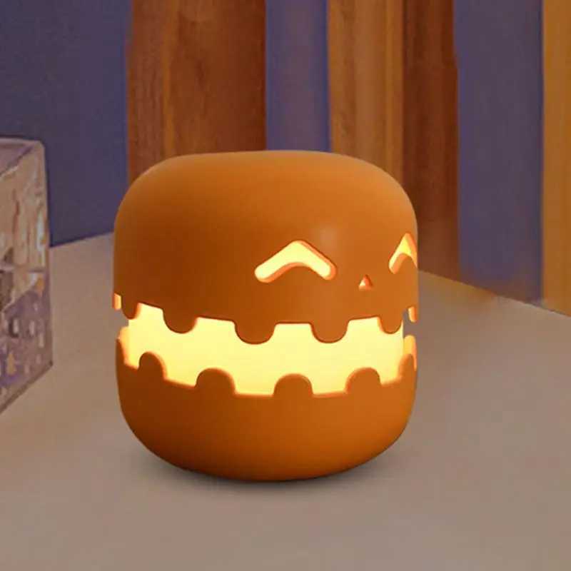 Convenient Foldable Pumpkin Light Spooky Light Up Pumpkins Decoration Warm Adjustable LED Lantern Halloween XJ250804
