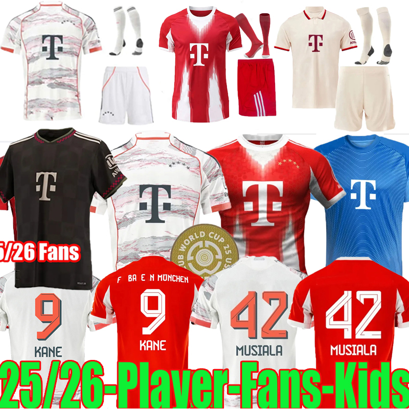25/26 KANE soccer jerseys GRAVENBERCH SANE DE LIGT MULLER DAVIES KIMMICH long sleeve football shirts Men Kids kit COMAN 24 25 26 bAYErnS MuNICh uniform soccer jersey