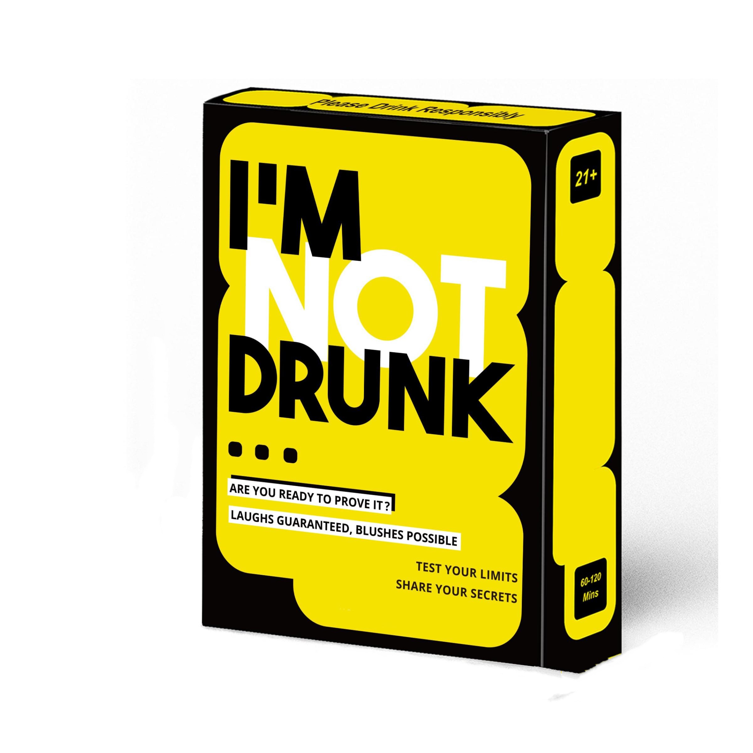 I'M NOT DRUNK - Party Drinking Game for Game Nights - 21st Birthday Gift & Bachelorette Party Game with 55 Amusing Cards - Hilarious Unforgettabl