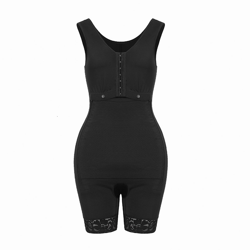 Colombian Shapewear Reducing and Shapers Abdominal Control Sleeveless knee Length Shorts Girdles for Women Slimming Butt Lifter 241211