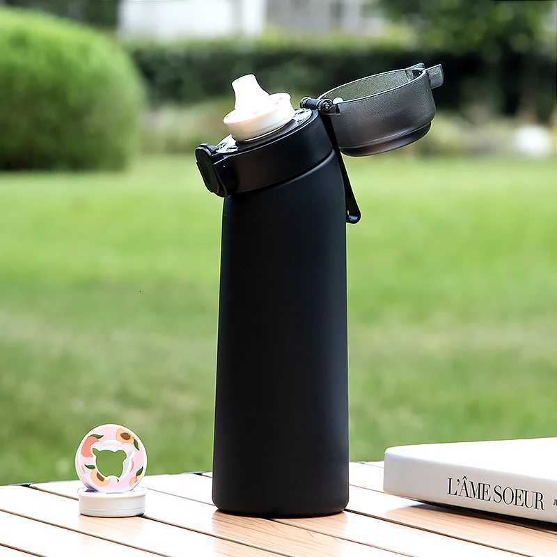 1pc Air Water Bottle With 1pc Random Bear Flavor Pods Portable Transparent Water Cup With Straw Leak Proof Outdoor Sports Cups S250804