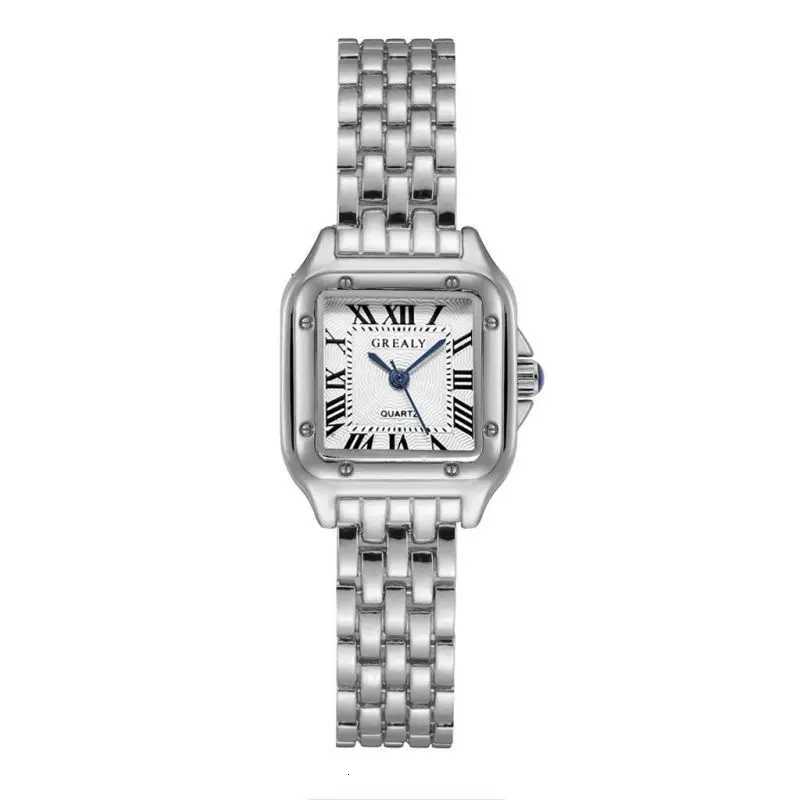 Luxury Womens Watches Classic Brand Square Ladies Quartz Wristwatches Alloy Strap Business Female Clock Bracelet Watch XJ250805