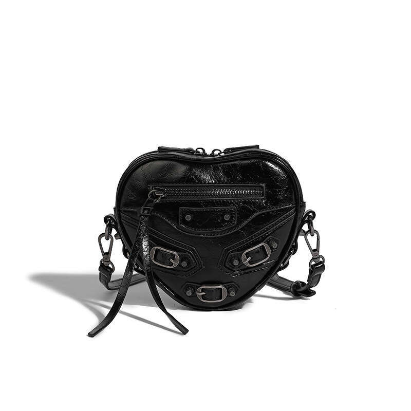Spicy Girl Underarm Women's Shoulder Crossbody Motorcycle Heart Ladies Fashion Versatile Niche Chain Small Bag