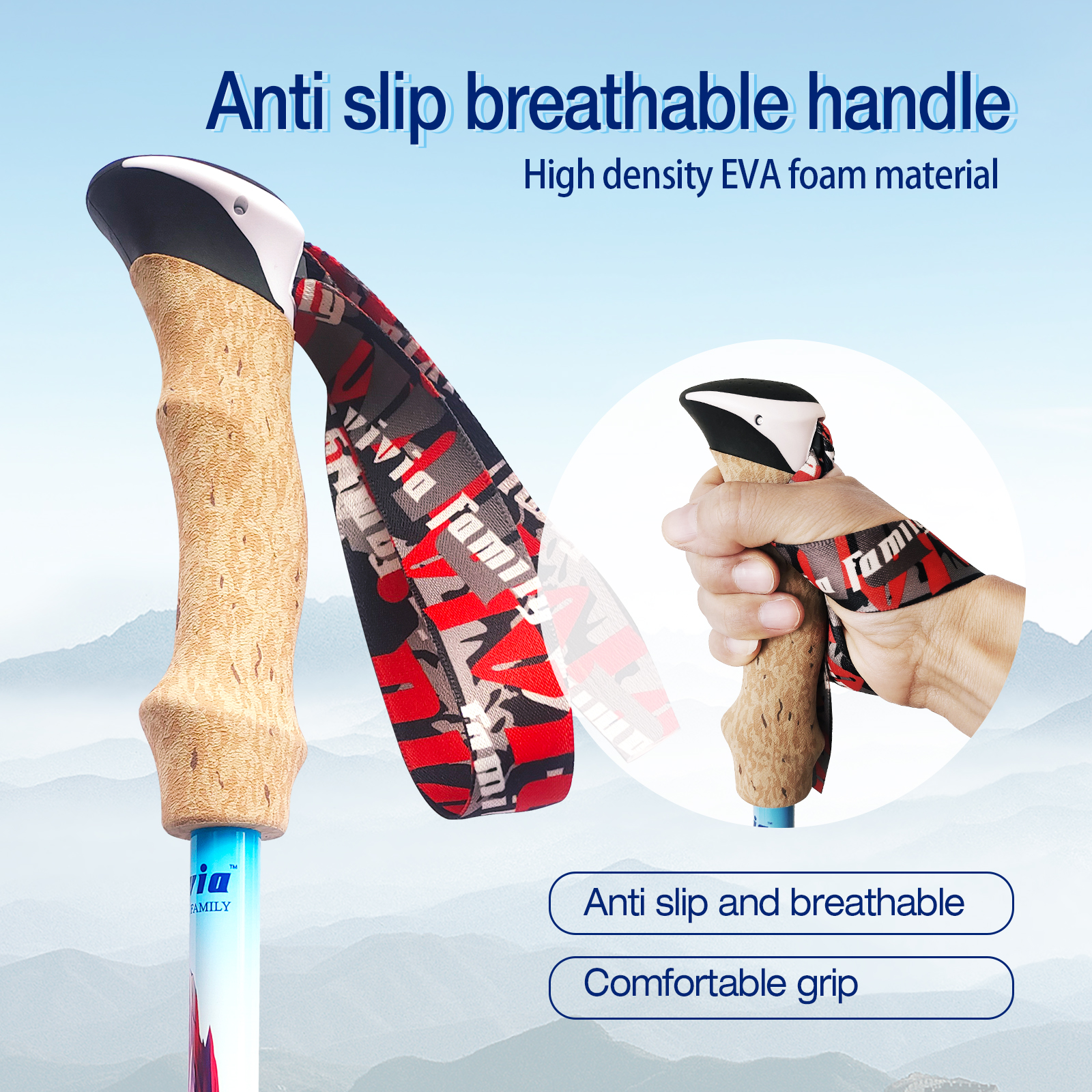 Trekking Poles Carbon Fiber Telescopic Folding Multifunction Pole Portable Hiking Pole Trail Walking Stick