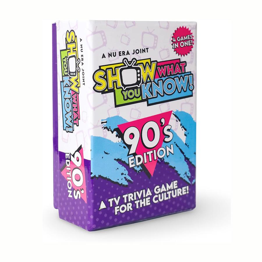90s TV show: Trivial Pursuit card game
