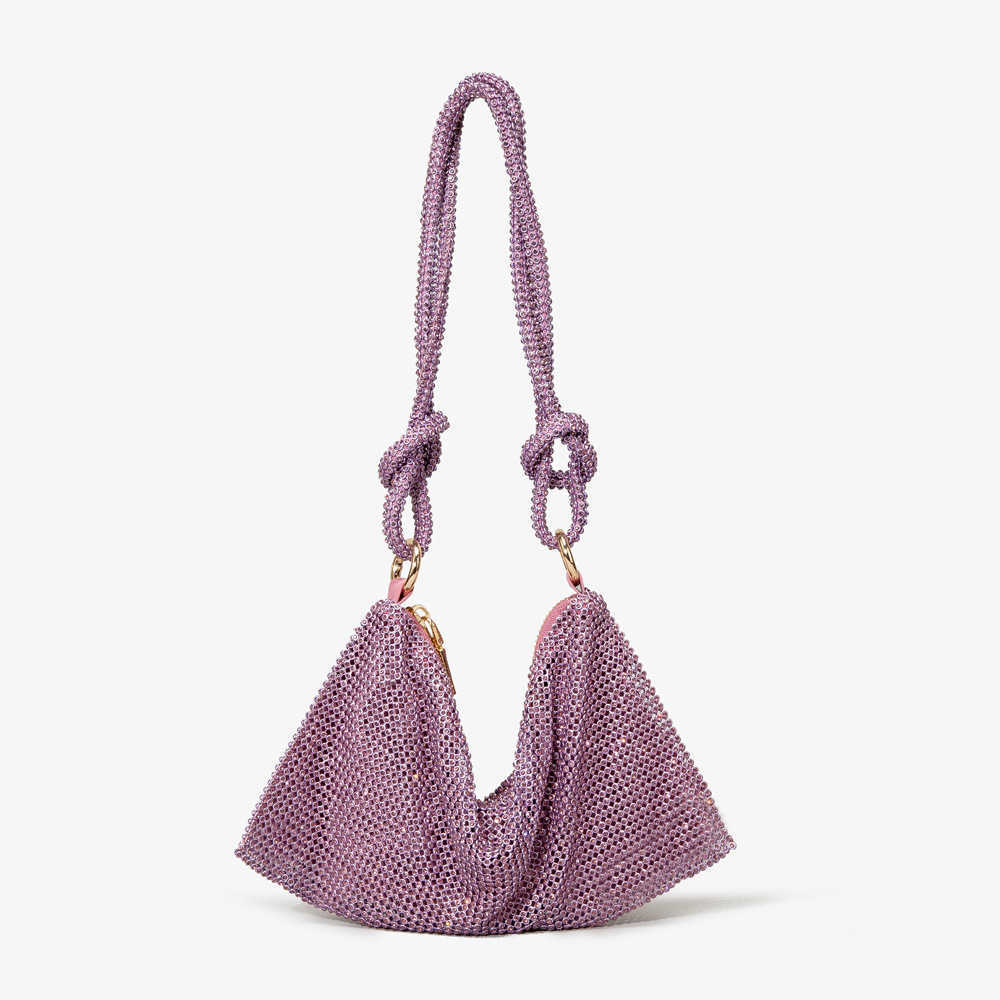 designer bag Shiny bag, handmade diamond inlaid bag, metal sequin, diamond filled bag, dumpling bag, underarm bag, high sense