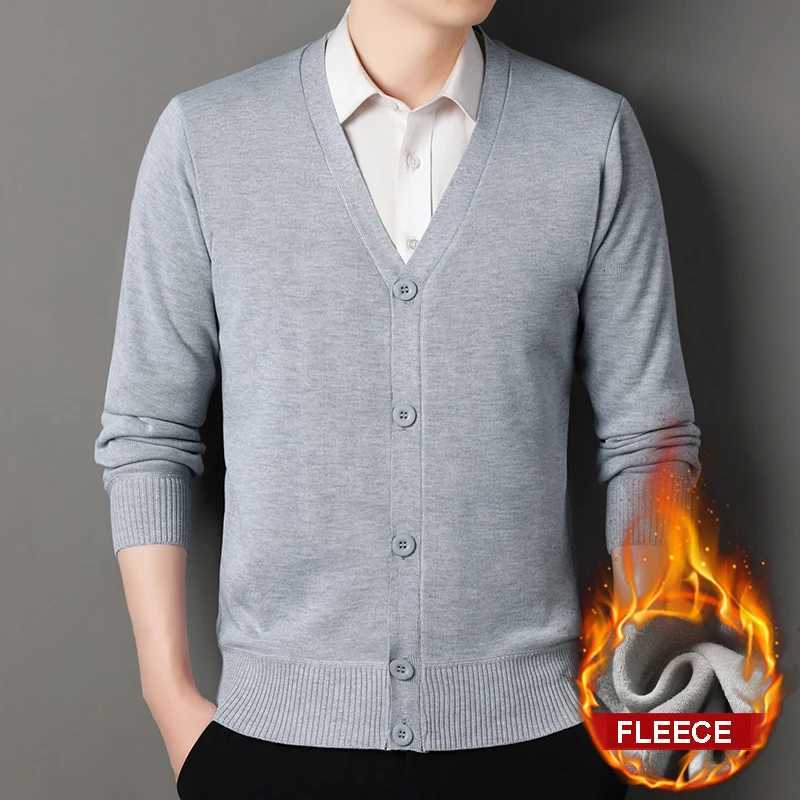 Mens Smart Casual Cardigan V-neck Sweater Mens Autumn Winter Clothes Button Knit Cardigans Mens Knitting Sweaters Outerwear XJ250805