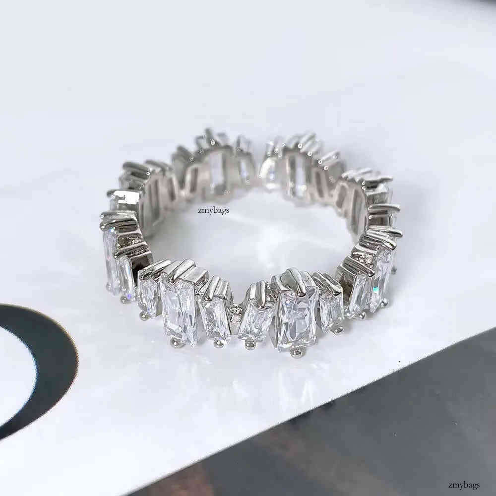 FOXI Fast Shipping in Stock Sterg Sier Baguette Cut VVS D Moissanite Dia Past Tester Wedding Engagement Rings