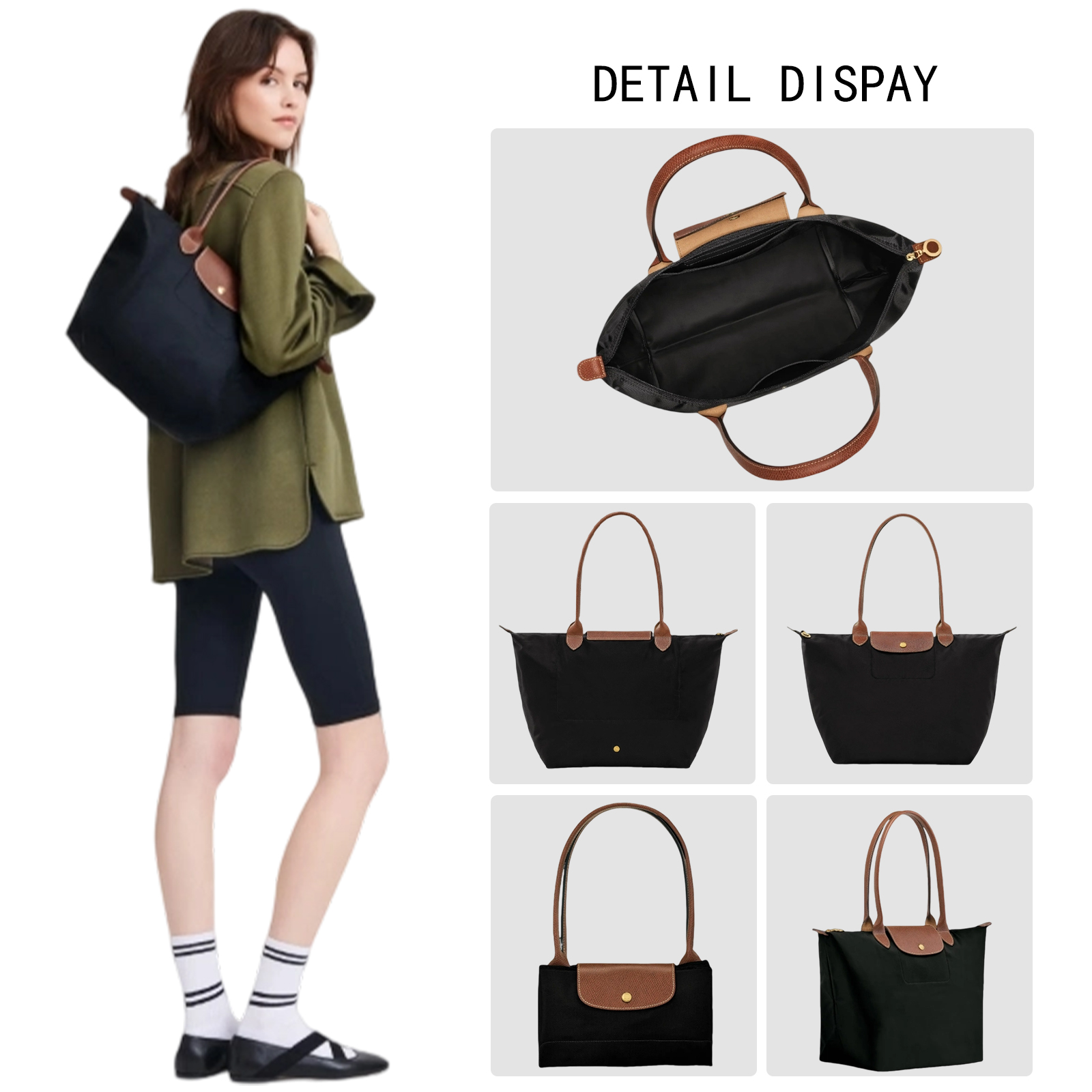 Tote Longly Champity Designer Brand Handbag Large Capacity Computer Travel Nylon Shoulder Casual Canvas Beach Mommy Shopping Bag