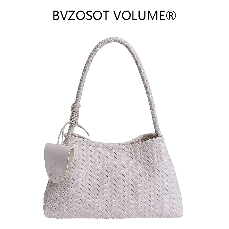 BVZOSOT VOLUME 2025 New French Retro Hand - woven Bag a Versatile and Unique Under - arm Bag Fashionable Handbag Stylish Shoulder Bag