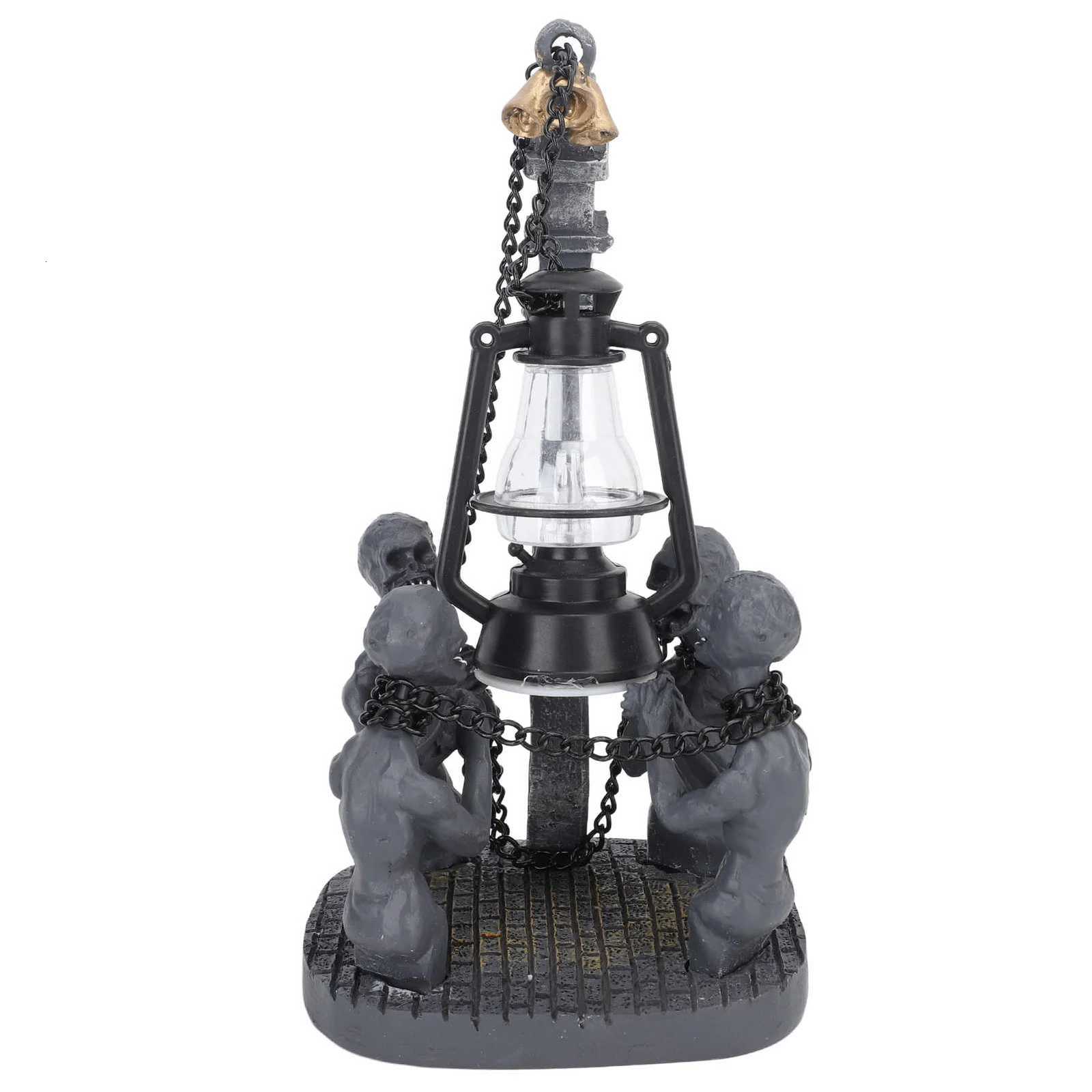 Four Skulls LED Lights Ornament Halloween Resin Decoration Compact Exquisite Skull Lamp Statue for Desktop XJ250804