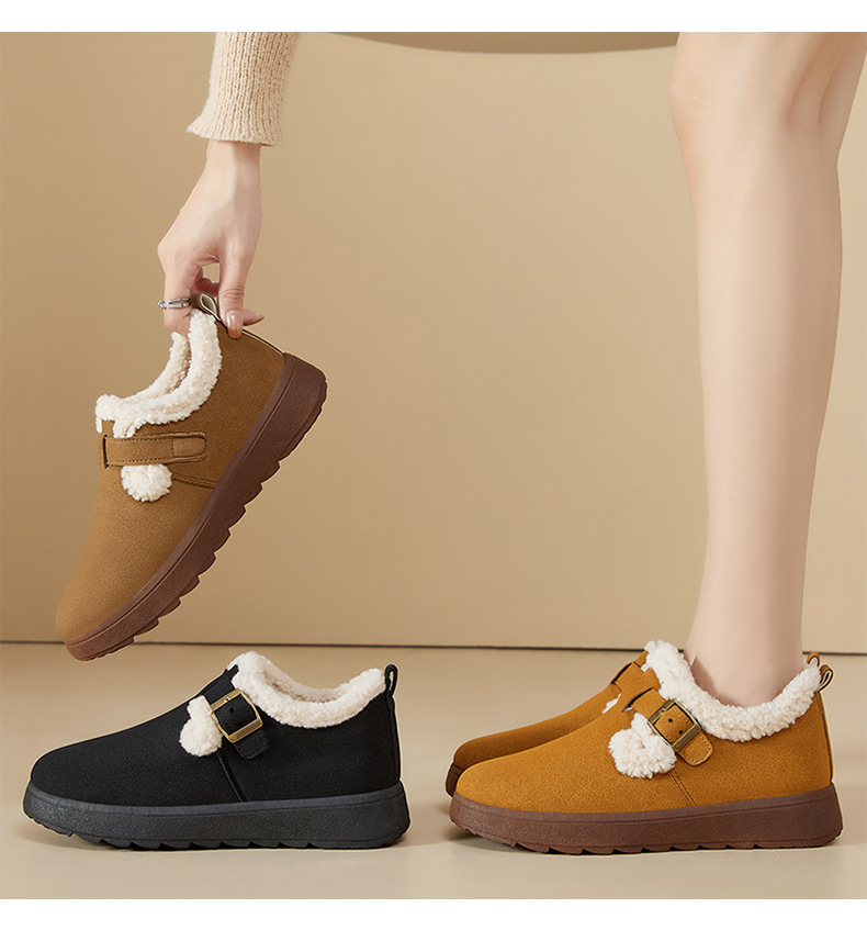 New Style Cold-Proof Warm Shoes Snow Low-Top Comfortable Short Fleece-Lined And Thickened Women's Soft-Soled Cotton Boots