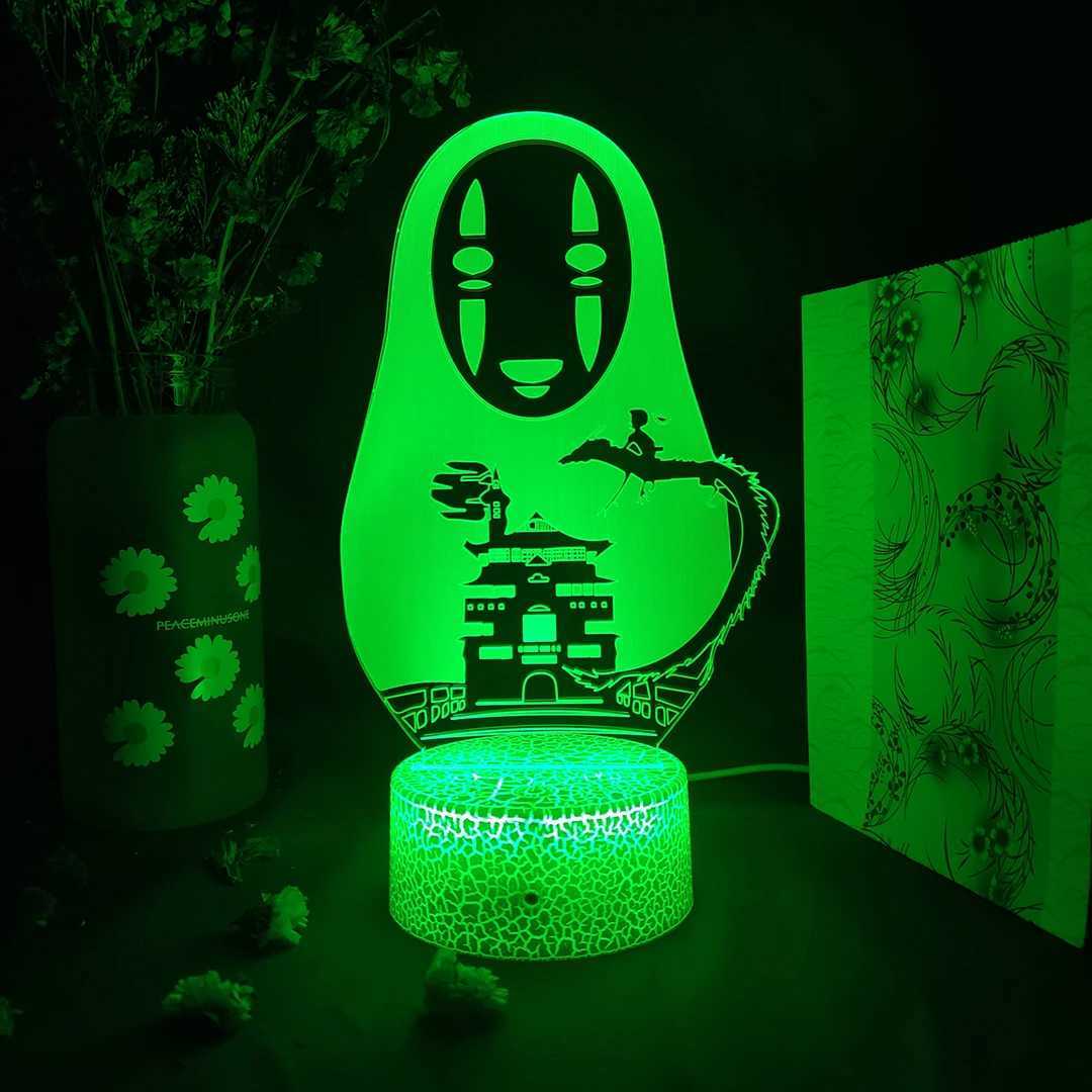 50pcs LED Light Lamp Anime Figure Nightlight Collection Bedroom Decoration Desktop Gadget Faceless Ghost LampXJ250804