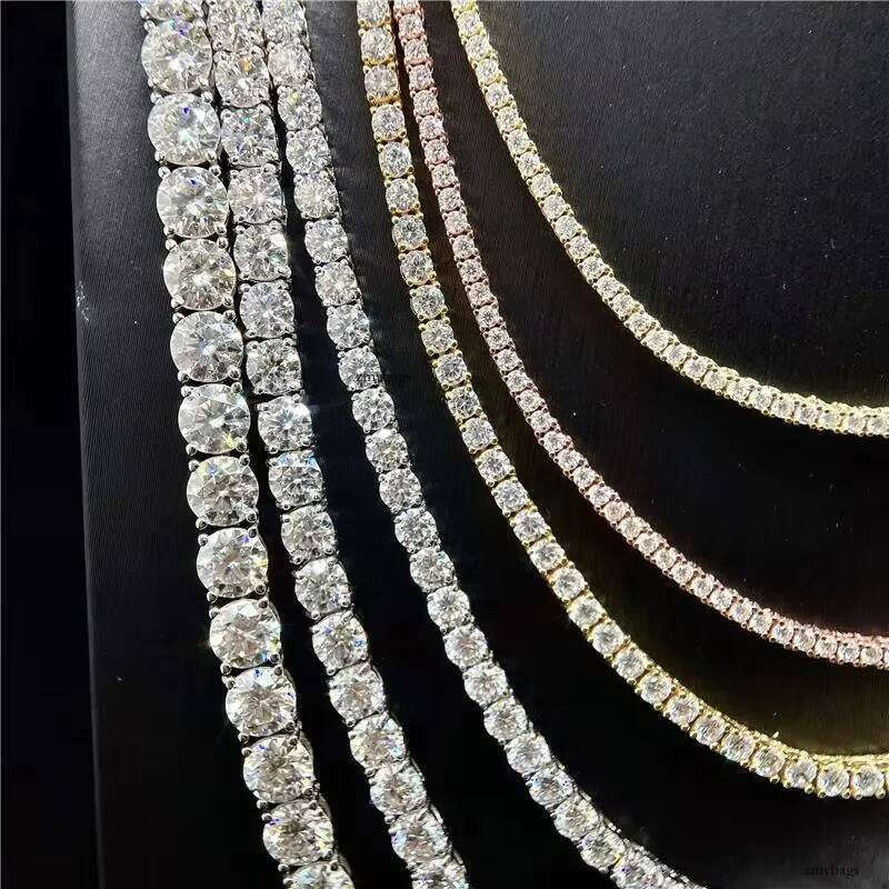 3Mm Moissanite Tennis Chain 5Mm Best Selg Sinocre Hiphop Trendy