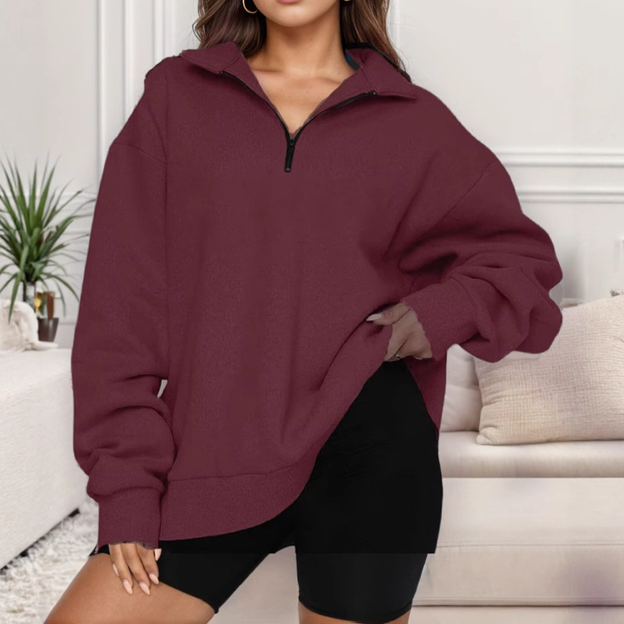 Free Shipping Designer Hoodie 2025 Autumn/winter New Clothing Casual Top Half Zipper Pullover Long Sleeved Sweatshirt Women's