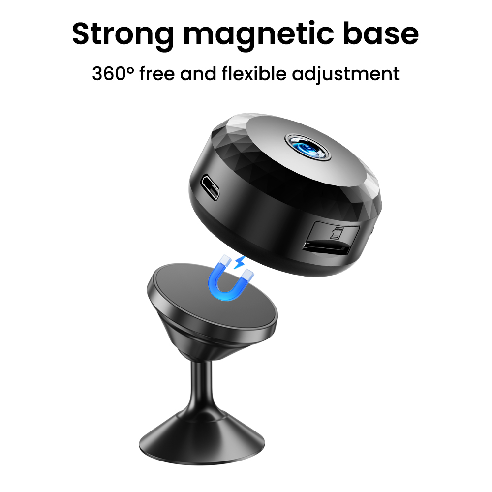 Wireless Mini WiFi Security Camera with Night Vision Motion Detection Rechargeable Battery Easy to Mount & App-Controlled