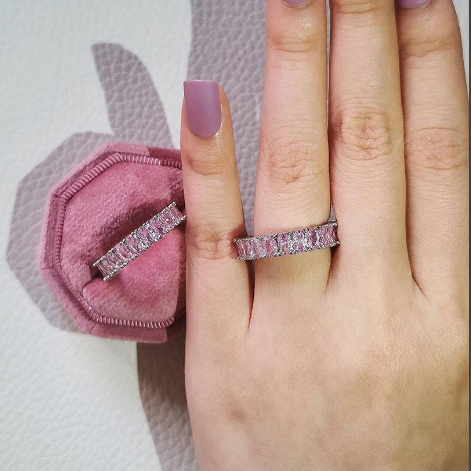 Luxury Designer Rings Full Diamond Square Womens Classic Inlaid Zircon Ring Jewelry Gifts