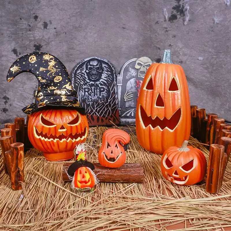1PCS Decorative Pumpkin Halloween Props Lantern Decor Pumpkin Decoration Pumpkin Light Outdoor Halloween Decorations XJ250804