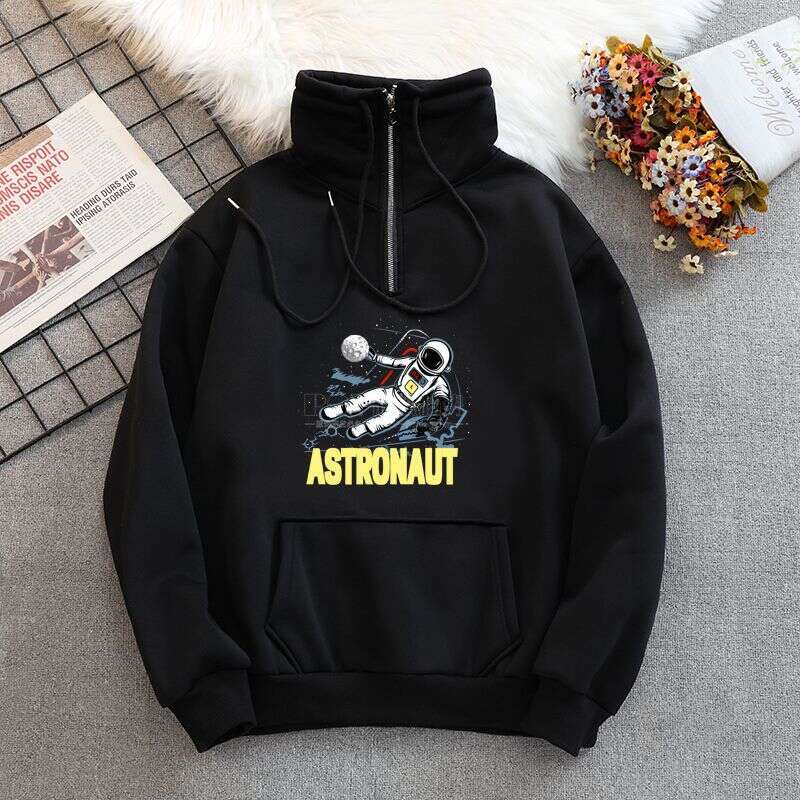 2023 New Half-Zipper Stand-Collar Sport Pullover Men's Fall Casual Fashion Jersey Trend