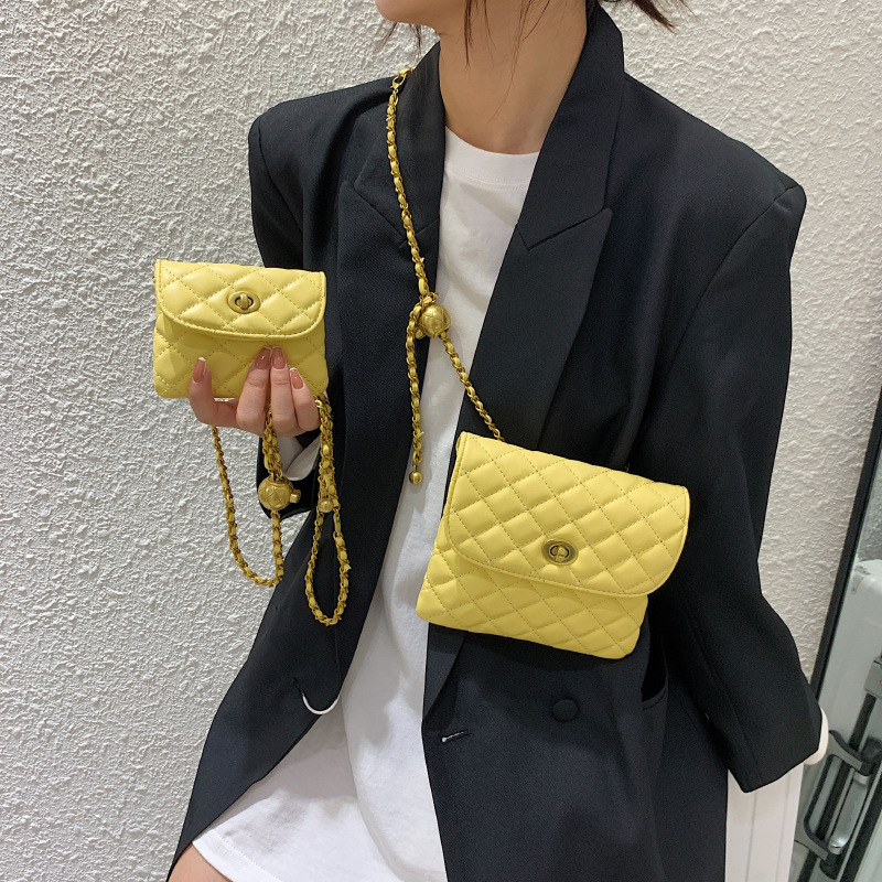Luxury Brand Designer Bag Style Waist Bag Quilted Chain Bag For Women Summer 2024 New Fashion Crossbody Shoulder Bag Mini Small Bag