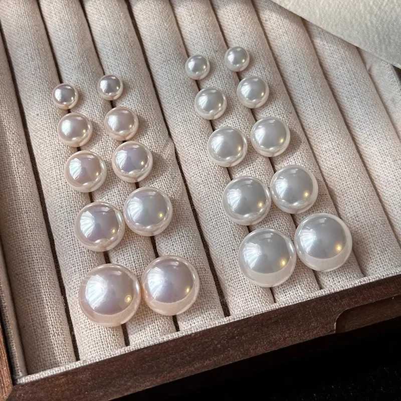 New 925 Sterling Silver Pearl Stud Earrings Simple Style Charm Women Earrings Beautiful Jewelry for Friends Birthday Party Gift Y250804