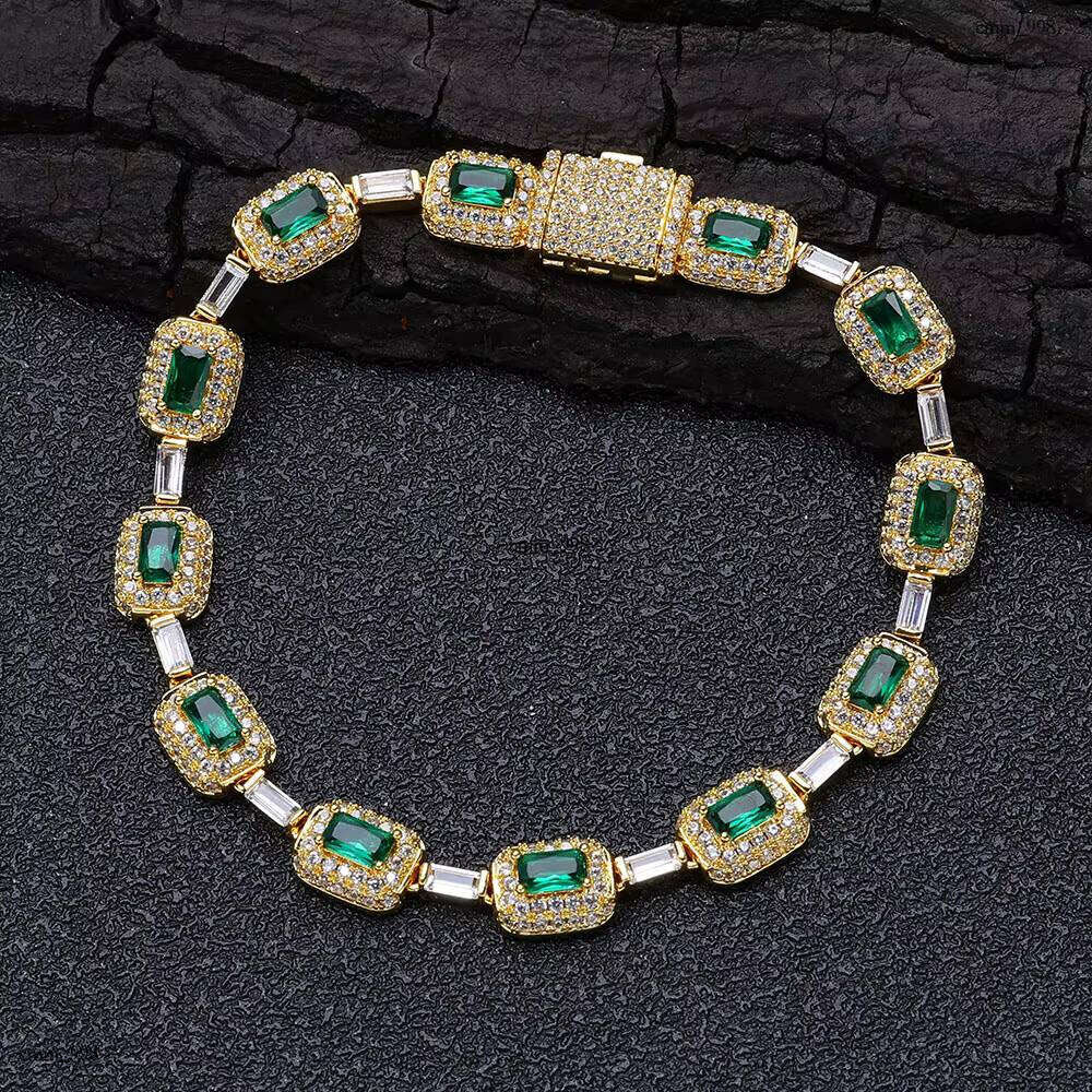 NUOYA 7mm Sterling Sier VVS Moissanite Bracelet for Women Fine Chain & Link Jewelry