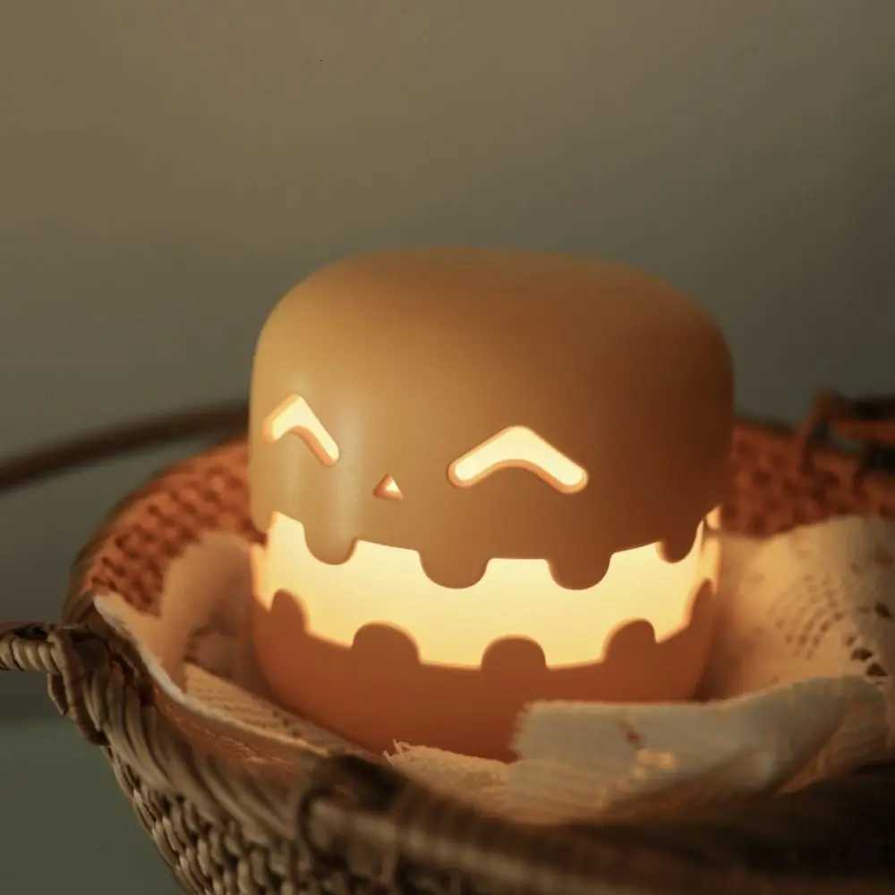 Creative Halloween Pumpkins Lamp Auto-Off Timer Push Type Pumpkin Night Light Ornament Dimmable Mini Pumpkin LED Lantern Baby XJ250804