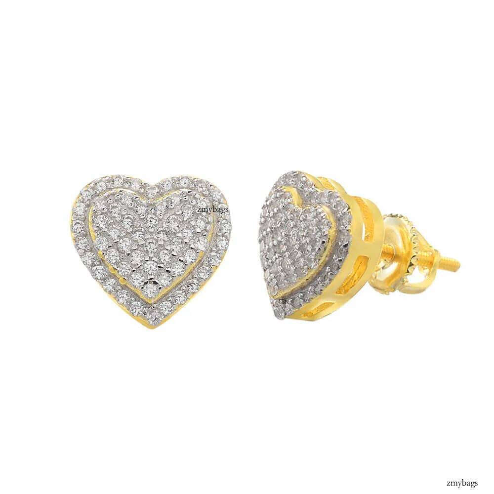 Fine Jewelry Screw Back Gra Certificated Iced Out Vvs Quality Sterg Sier Women Moissanite Stud Earring For Men