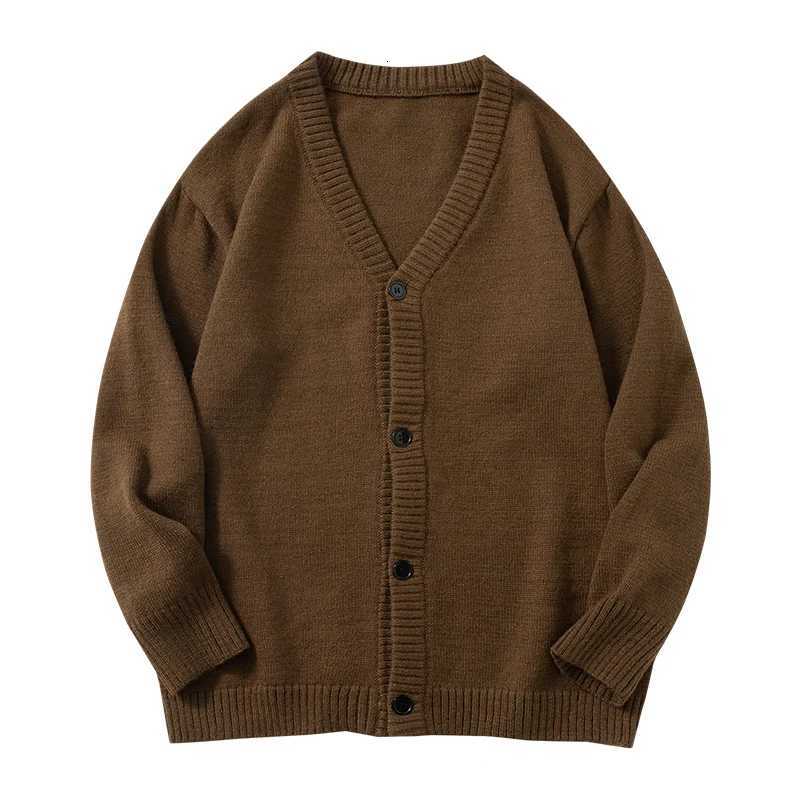 2024 Trend Korean Streetwear Cardigan for Men Autumn Winter Mens Clothing Knitted Sweaters Coats Cardigan V Collar XJ250805