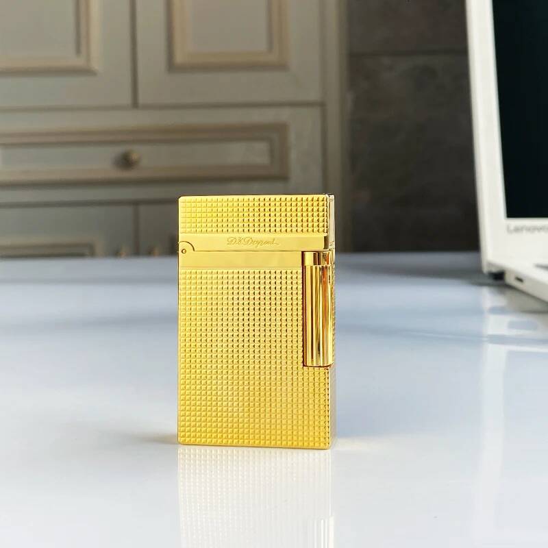 New vintage Lighter Bright Sound brass shell windproof gas lighter for cigarette men's gift high-quality