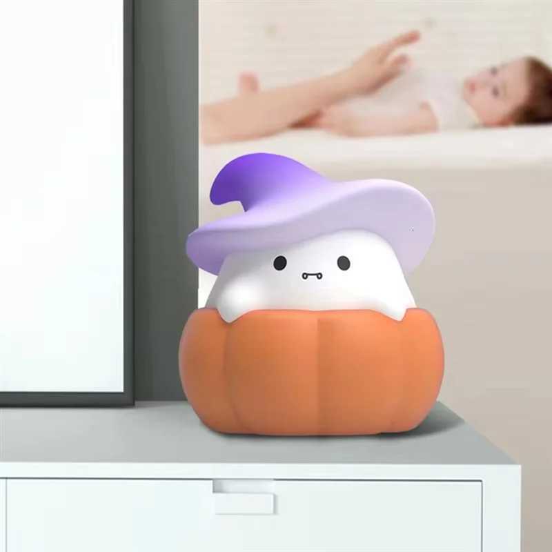 56X LED Pumpkin Ghost Silicone Lamp Silicone LED Light Nightlights USB Rechargeable Bedside Lamp For Offices Bedroom XJ250804