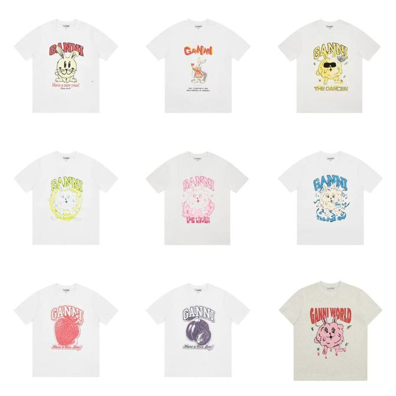 Gannitshirt T Shirt Peach Graphic Gannishirts T-Shirt 2025 Women Summer Clothing Short Sleeve Tees Fashion Tee Shirt Female Gannishirt T-Shirts 7M