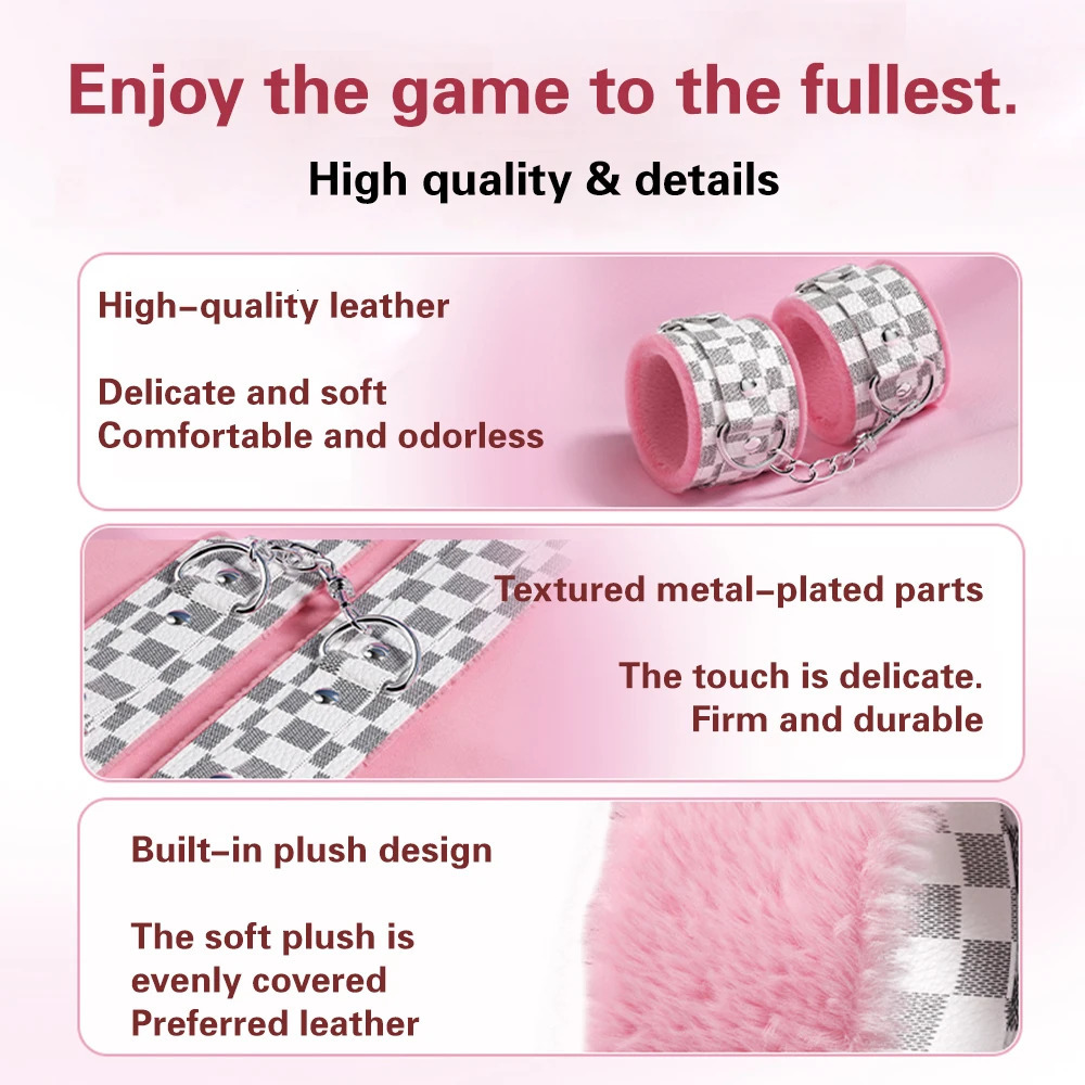 Bdsm Bondage Set Restraint Adult Game Handcuff Neck Collar Wrist Mouth Gag Strap Fetish SM Sex Toys for Woman Couples Product 250805