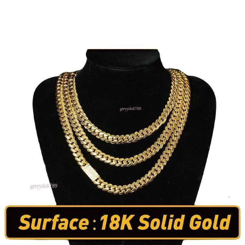 Streetwear miami cuban link chain trendy mens jewelry gold color gifts classic necklace woman choker top quality 20mm daily outfit dd092