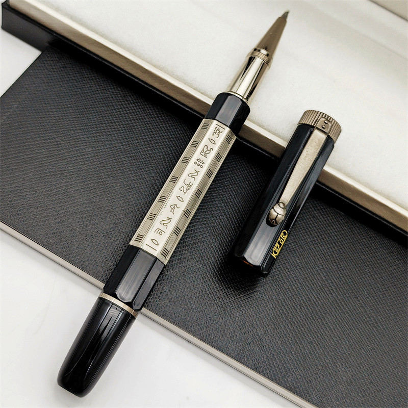Classic Egypt Style Letter Metal Carving Design Ballpoint/Rollerball/Fountain Pens Writing Office School Supplies Stationery With Serial Number